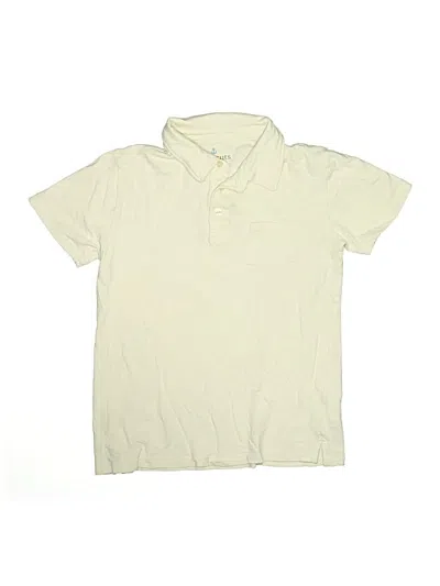 Pre-owned Crewcuts Kids' Short Sleeve Polo Shirt In Ivory