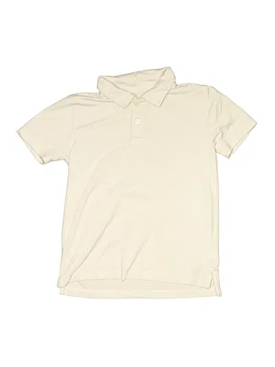 Pre-owned Crewcuts Kids' Short Sleeve Polo Shirt In Ivory