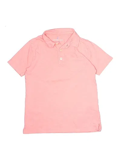 Pre-owned Crewcuts Kids' Short Sleeve Polo Shirt In Pink