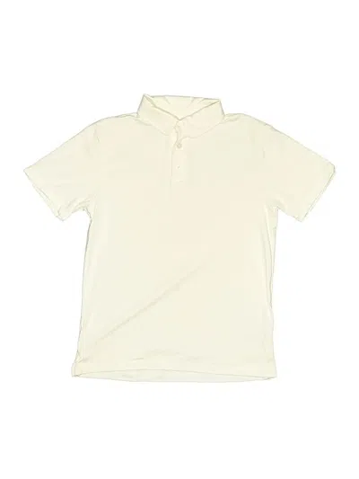 Pre-owned Crewcuts Kids' Short Sleeve Polo Shirt In White