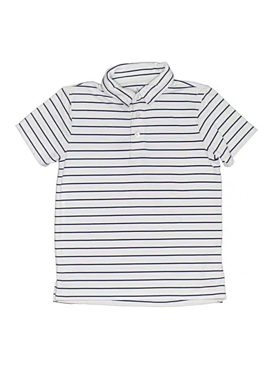 Pre-owned Crewcuts Kids' Short Sleeve Polo Shirt In White