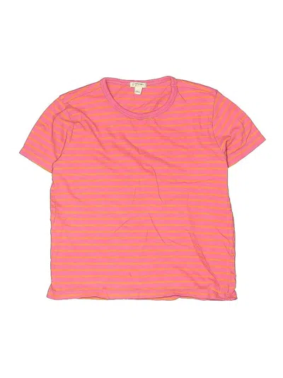 Pre-owned Crewcuts Kids' Short Sleeve T-shirt In Pink