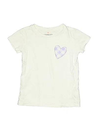 Pre-owned Crewcuts Kids' Short Sleeve T-shirt In White