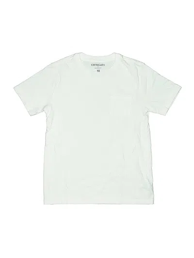 Pre-owned Crewcuts Kids' Short Sleeve T-shirt In White