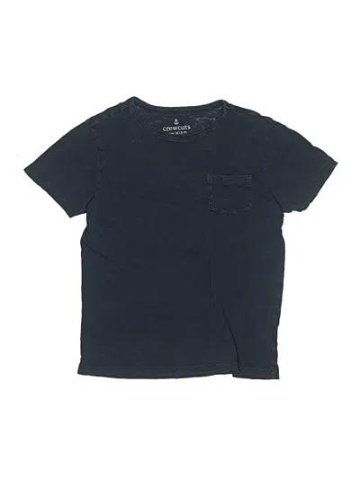 Pre-owned Crewcuts Kids' Short Sleeve Top Blue Crew Neck Tops