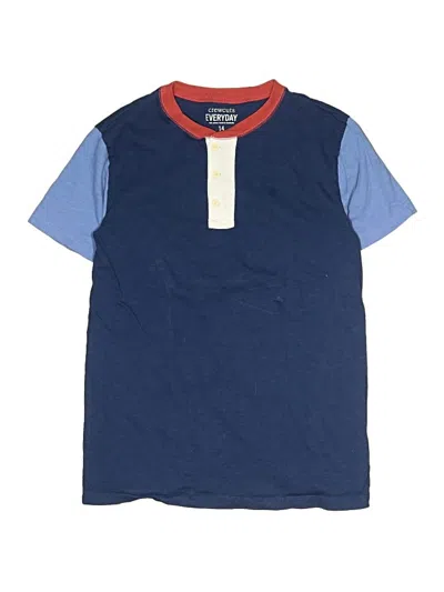 Pre-owned Crewcuts Kids' Short Sleeve Top Blue Tops