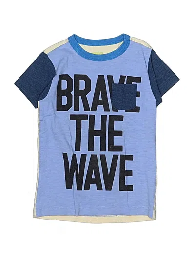 Pre-owned Crewcuts Kids' Short Sleeve Top Blue Tops