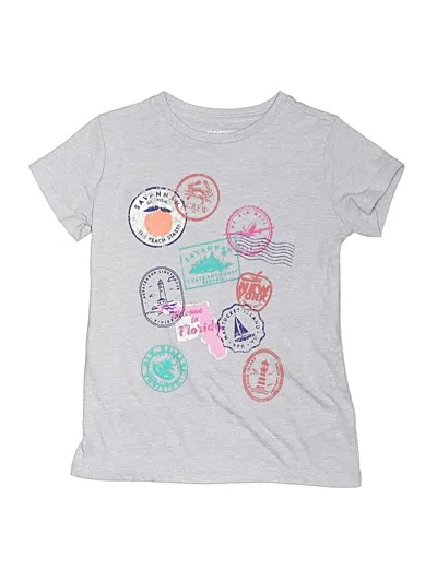 Pre-owned Crewcuts Kids' Short Sleeve T-shirt In Gray