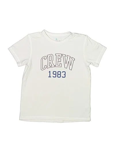 Pre-owned Crewcuts Kids' Short Sleeve T-shirt In Ivory