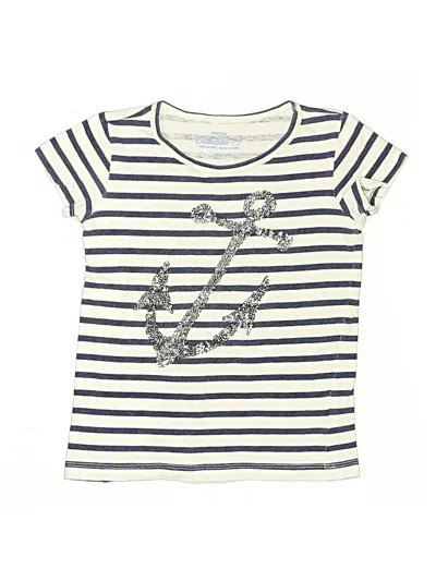 Pre-owned Crewcuts Kids' Short Sleeve T-shirt In Ivory