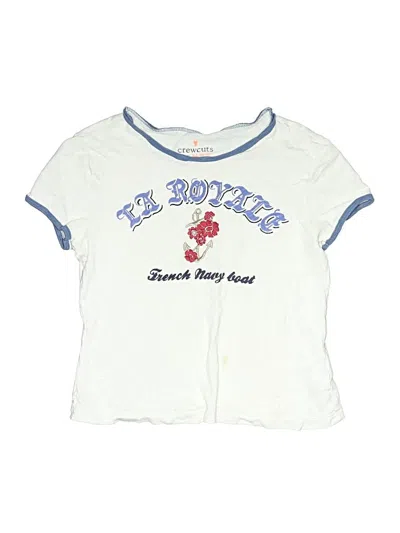 Pre-owned Crewcuts Kids' Short Sleeve T-shirt In Ivory