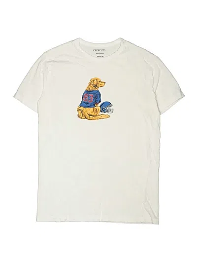 Pre-owned Crewcuts Kids' Short Sleeve T-shirt In Ivory