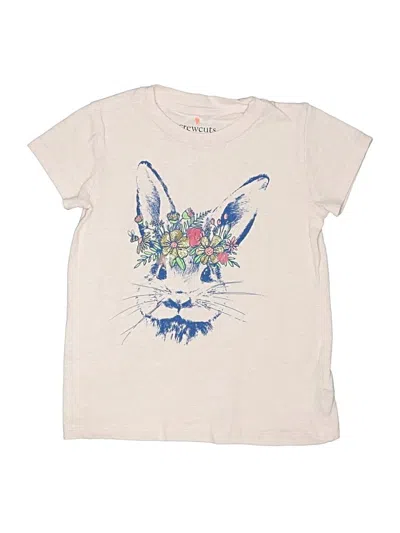 Pre-owned Crewcuts Kids' Short Sleeve T-shirt In Ivory