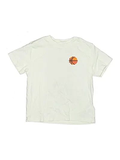 Pre-owned Crewcuts Kids' Short Sleeve T-shirt In Ivory