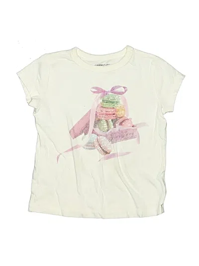 Pre-owned Crewcuts Kids' Short Sleeve T-shirt In Ivory