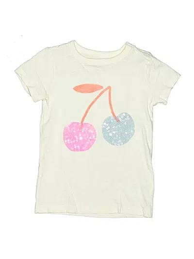 Pre-owned Crewcuts Kids' Short Sleeve T-shirt In Ivory