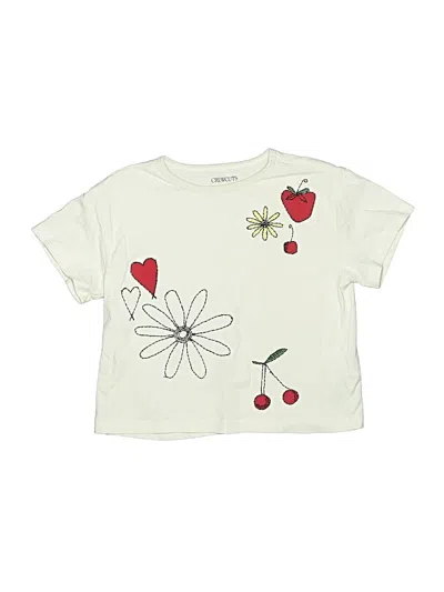 Pre-owned Crewcuts Kids' Short Sleeve T-shirt In Ivory