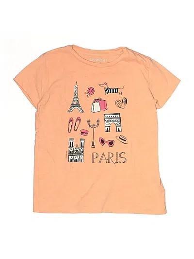 Pre-owned Crewcuts Kids' Short Sleeve T-shirt In Orange