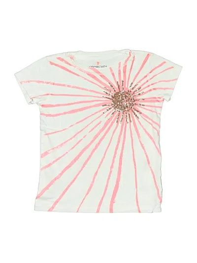 Pre-owned Crewcuts Kids' Short Sleeve T-shirt In Pink