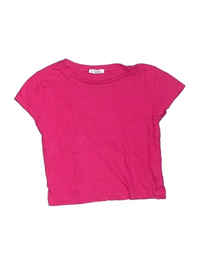 Pre-owned Crewcuts Kids' Short Sleeve T-shirt In Pink