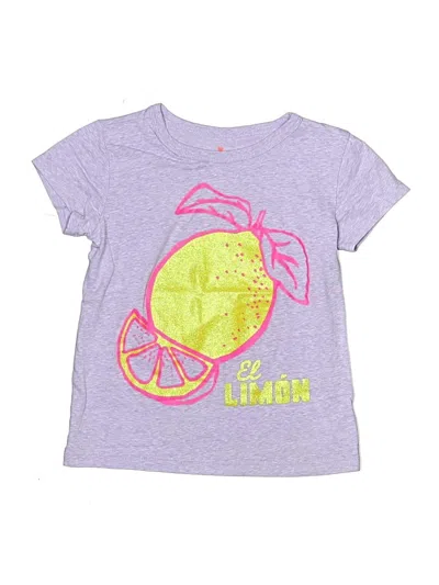 Pre-owned Crewcuts Kids' Short Sleeve T-shirt In Purple
