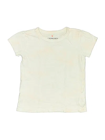 Pre-owned Crewcuts Kids' Short Sleeve T-shirt In White
