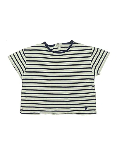 Pre-owned Crewcuts Kids' Short Sleeve T-shirt In White