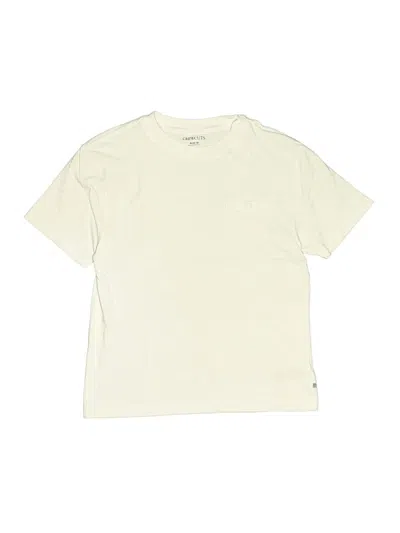 Pre-owned Crewcuts Kids' Short Sleeve T-shirt In White