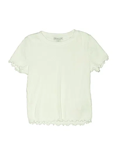 Pre-owned Crewcuts Kids' Short Sleeve T-shirt In White