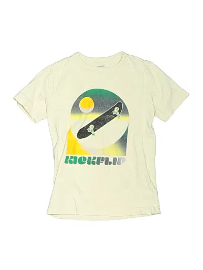 Pre-owned Crewcuts Kids' Short Sleeve T-shirt In White