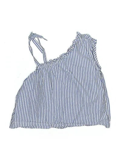 Pre-owned Crewcuts Kids' Sleeveless Blouse In Blue