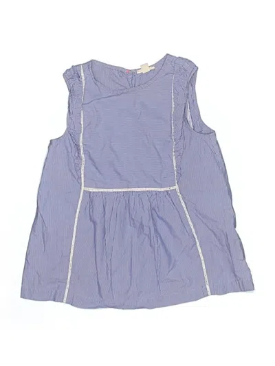 Pre-owned Crewcuts Kids' Sleeveless Blouse In Blue