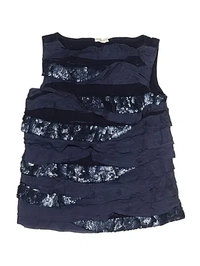 Pre-owned Crewcuts Kids' Sleeveless Blouse In Blue