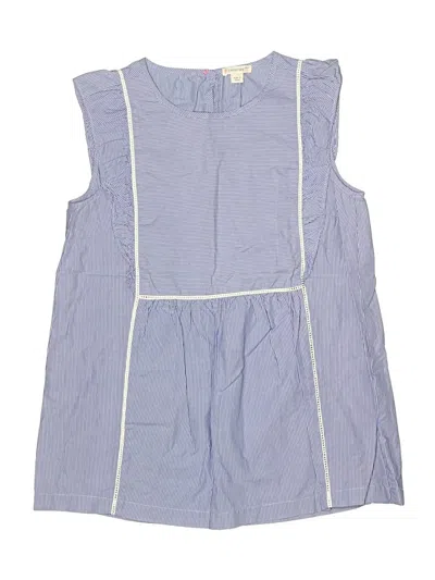 Pre-owned Crewcuts Kids' Sleeveless Blouse In Blue