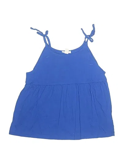 Pre-owned Crewcuts Kids' Sleeveless Blouse In Blue