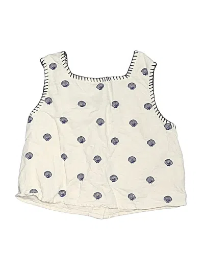 Pre-owned Crewcuts Kids' Sleeveless Blouse In Ivory