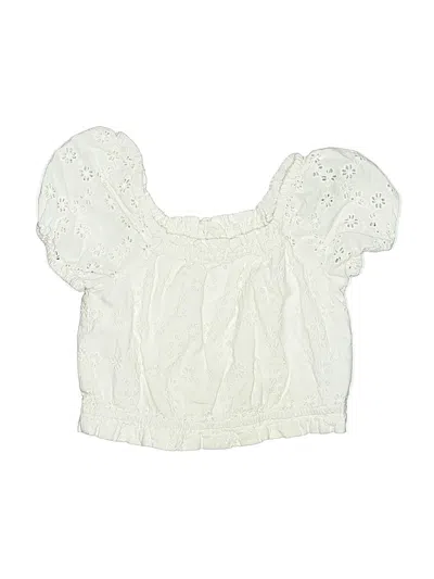Pre-owned Crewcuts Kids' Sleeveless Blouse In Ivory