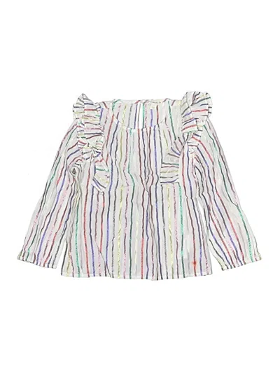 Pre-owned Crewcuts Kids' Sleeveless Blouse In White