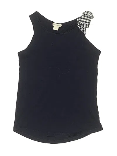 Pre-owned Crewcuts Kids' Sleeveless Top Black One Shoulder Neckline Tops