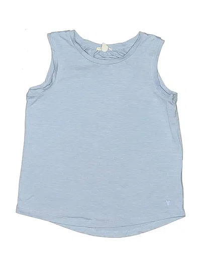 Pre-owned Crewcuts Kids' Sleeveless Top Blue Crew Neck Tops