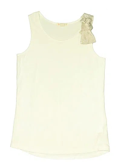 Pre-owned Crewcuts Kids' Sleeveless T-shirt In Ivory