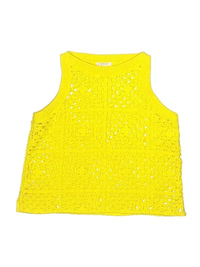 Pre-owned Crewcuts Kids' Sweater Vest In Yellow