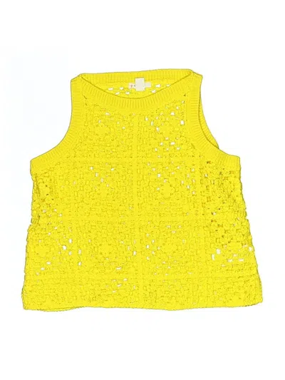 Pre-owned Crewcuts Kids' Sweater Vest In Yellow