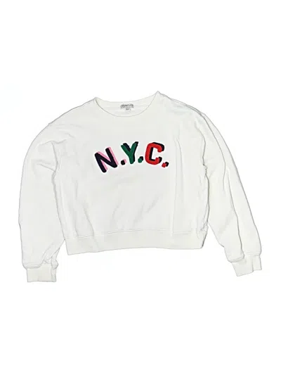Pre-owned Crewcuts Kids' Sweatshirt In White