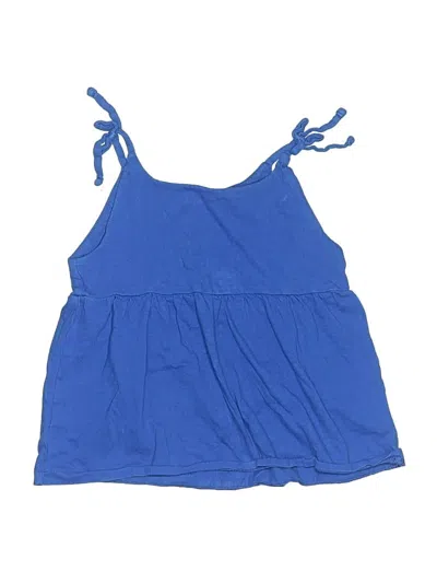 Pre-owned Crewcuts Kids' Tank Top Blue Halter Neckline Tops