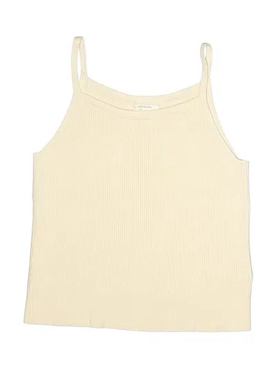 Pre-owned Crewcuts Kids' Tank Top Ivory Halter Neckline Tops
