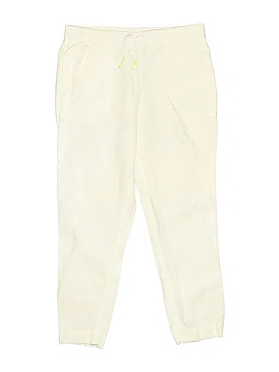 Pre-owned Crewcuts Kids' Track Pants In White
