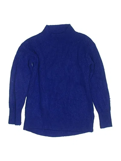 Pre-owned Crewcuts Kids' Turtleneck Sweater In Blue