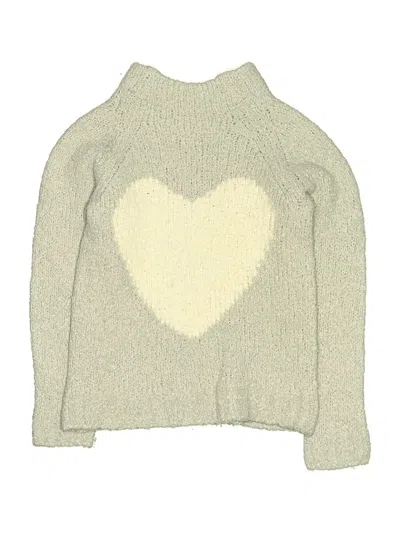 Pre-owned Crewcuts Kids' Turtleneck Sweater In Ivory