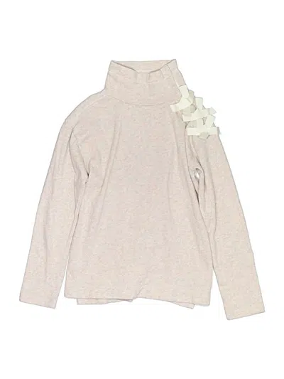 Pre-owned Crewcuts Kids' Turtleneck Sweater In Ivory